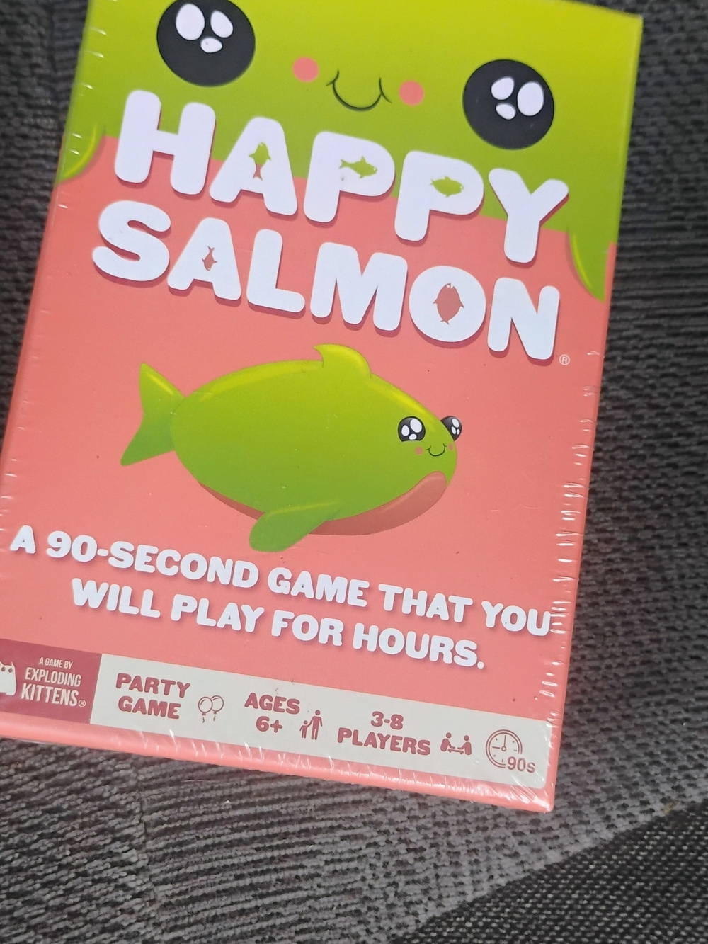 Happy Salmon Card Game - Pink & Lime Green Box
